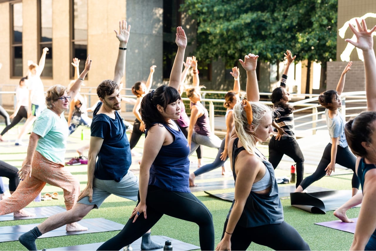 Yoga and meditation events in NGV Garden, hosted by Lululemon